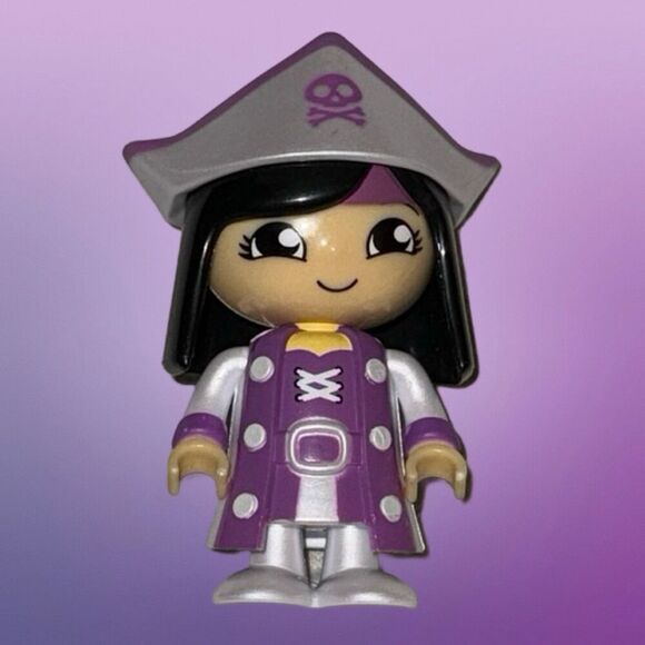 Ryan's World Purple Silver Pirate Girl Figure 2” Bonkers Toys B23 - Picture 1 of 7